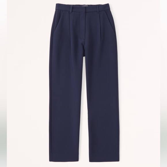Abercrombie tailored straight pant in navy, size 31 - Picture 1 of 9